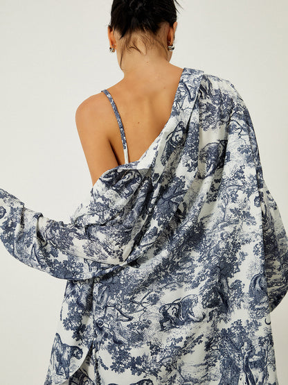 Bloemenprint Drie-delige Shorts Set