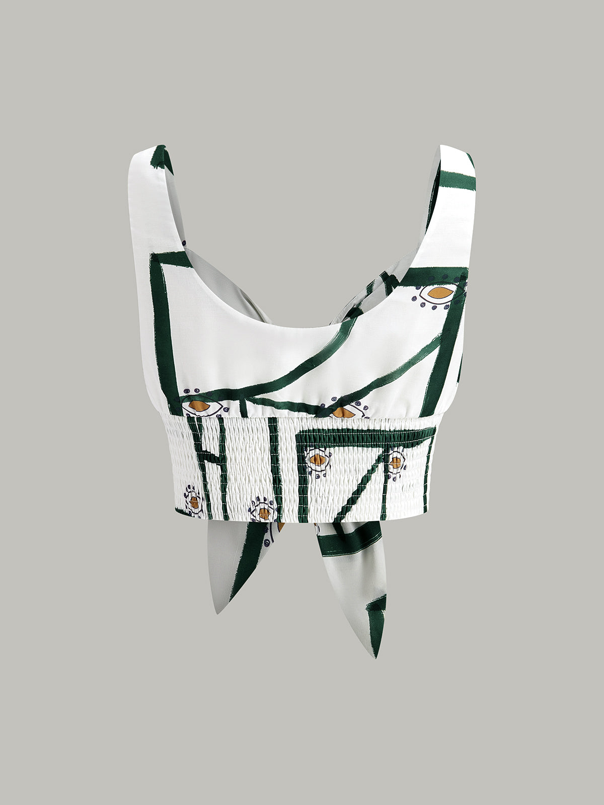 Vrouwelijke Top met Voorstrik en Gelaagde Rok Set