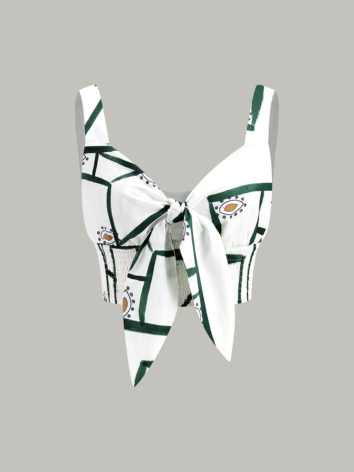 Vrouwelijke Top met Voorstrik en Gelaagde Rok Set