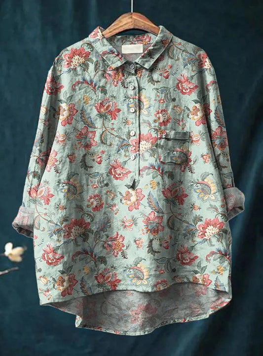Klassieke Blouse met Bloemenpatroon