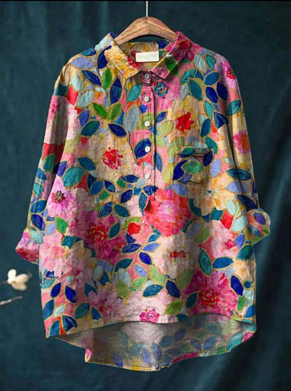 Klassieke Blouse met Bloemenpatroon
