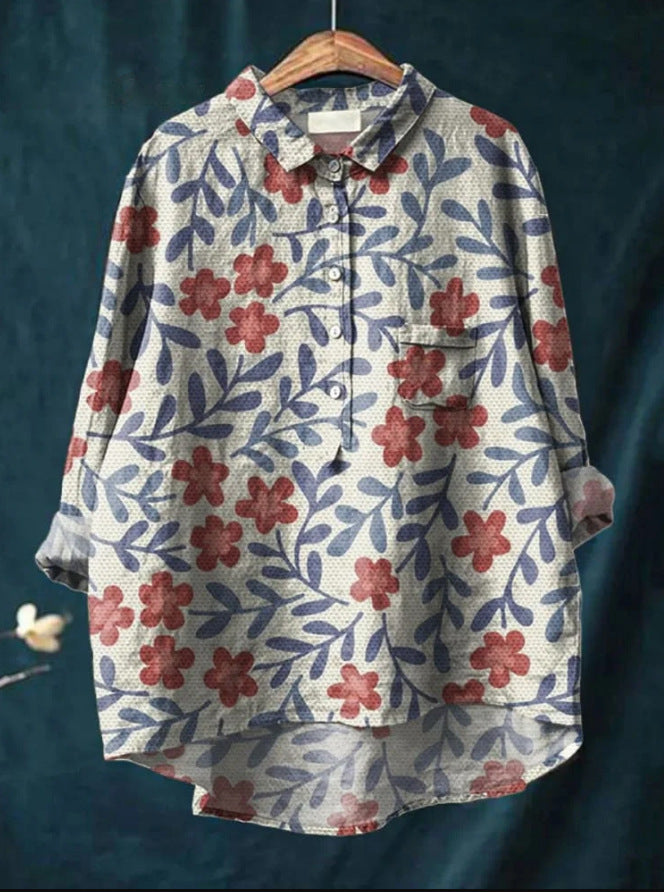 Klassieke Blouse met Bloemenpatroon